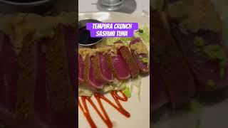 TEMPURA CRUNCH SASHIMI TUNA  AHI TUNA SASHIMI  shorts shortsvideo shortsfeed [upl. by Aneehsit471]