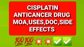 Cisplatin Anticancer Drug [upl. by Gally]