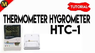 Review dan Cara Penggunaan Hygrometer Thermometer HTC1  merteranid [upl. by Novrej]