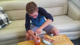 Sean Giambrone From quotThe Goldbergsquot Tries His First Lees Hoagie [upl. by Orfield]