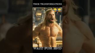 Thor Transformations in the thor moviesThor perfect lookthor thorragnarok marvel shortsfeed [upl. by Anawot]