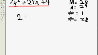 How to Factor a Quadratic Relation using Australian Method  Factoring Trinomials [upl. by Esimehc]