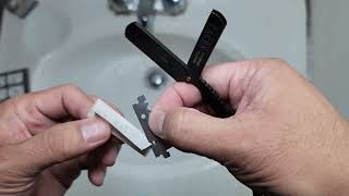 100 BLADES  Facón Professional Classic Straight Edge Barber Razor [upl. by Leidba]