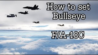 How to set your Bullseye Waypoint in the FA18C  DCS World [upl. by Edsel]