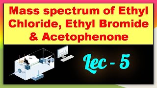 Mass spectrum of Ethyl Chloride Ethyl Bromide amp Acetophenone  Part 5 [upl. by Acinonrev721]