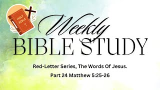 Red Letter Bible Study Part 24 [upl. by Ocirnor651]