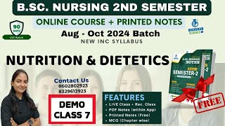 DEMO CLASS 7  nutrition and dietetics  bsc nursing 2nd semester  B Sc NURSING 2024  BSC NURSING [upl. by Mulcahy]