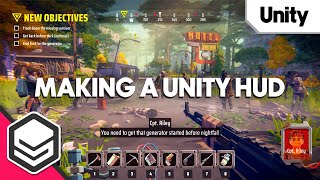 Creating a HUD in Unity using the Interface Apocalypse HUD pack by syntystudios [upl. by Dorcy530]