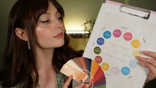 ASMR Color Analysis 🌈 1 HOURS Image Consultant  Personal Attention whispered [upl. by Aicenav]