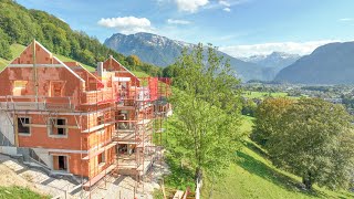 Rohbau der SunleitnResidenz👷‍♂️Meilenstein zur Traumimmobilie im Salzkammergut in Österreich [upl. by Mcgannon]