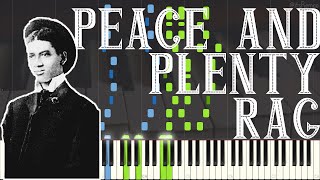 James Scott  Peace And Plenty Rag 1919 Ragtime Piano Synthesia [upl. by Raeann]