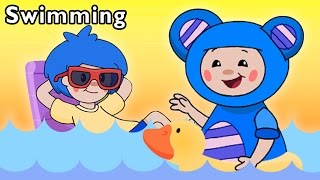 Pool Party with Friends  Swimming  More  Mother Goose Club Phonics Songs [upl. by Immij14]