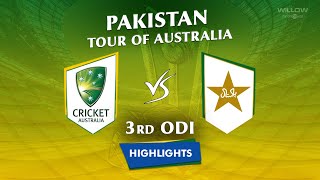 Highlights 3rd ODI Australia vs Pakistan  3rd ODI AUS VS PAK [upl. by Mafala]