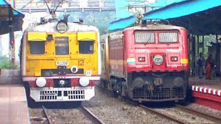 🔥 100 KMPH Indian Railway Train Compilation  Galloping Trains Pass Through Station at Full Speed [upl. by Gluck]