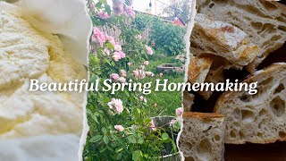 Beautiful Spring Homemaking  Planting a Garden  Homemade Ricotta Cheese [upl. by End]