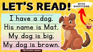 Lets Read  Reading Comprehension  Kinder and Grade 1  Teaching Mama [upl. by Munford]