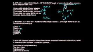 Princípios de Química Inorgânica Ácidos bases e sais  Lista resolvida 1 [upl. by Wing148]