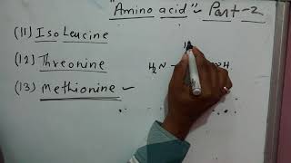 Amino acid part 2isoleucinethreonineargininelycinehistidineacidic amino acidbasic amino acid [upl. by Winebaum]