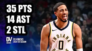 Tyrese Haliburton vs Knicks 35 pts 14 ast 2 stl  Nov 10 2024  Regular Season [upl. by Ahern]