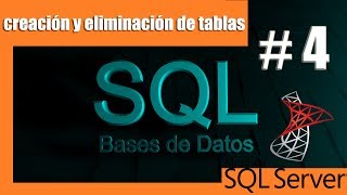 Tutoriales SQL SERVER 04  Creación y eliminación de tablas [upl. by Strenta998]