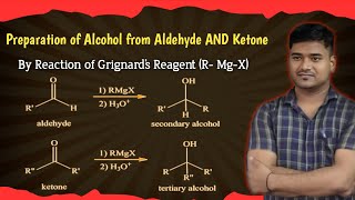 chapter alcohol phenol ether alcohol from grignard reagents part41study organicchemistry 12th [upl. by Akinas]