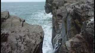 Porth Island bridge blow hole Cornwall [upl. by Iduj]