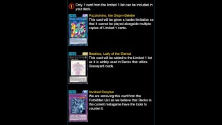 New Ban List Reaction YuGiOh Duel Links [upl. by Chuch733]