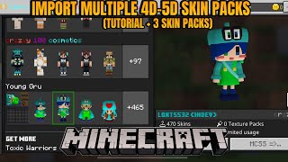 HOW TO IMPORT MULTIPLE 4D5D SKIN PACKS IN MINECRAFT v1212 I minersrk [upl. by Nnasor]