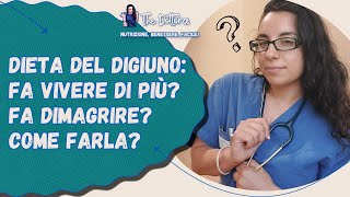 DIETA del DIGIUNO intermittente funziona Come fare la DIETA del DIGIUNO  Benefici e rischi [upl. by Simson]