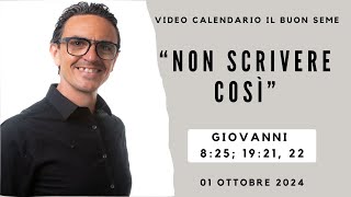 01 OTTOBRE 2024 Calendario cristiano IL BUON SEME [upl. by Ennovy]