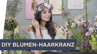 Blumenkranz selber machen  DIY Haarkranz aus echten Blumen  refashion I OTTO [upl. by Lielos]