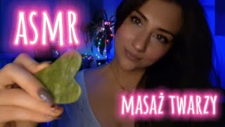 ASMR PL Relaksujący masaż twarzy kamieniem Gua Sha 💓😴 szept osobista uwaga [upl. by Zia626]