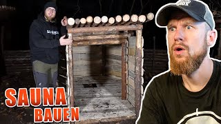 SAUNA im Bushcraft Camp bauen Teil 2  Fritz Meinecke reagiert auf die Naturensöhne [upl. by Yenaled]