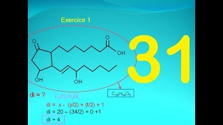 solution de exercice 1 calcul de degré dinsaturation [upl. by Iolanthe]