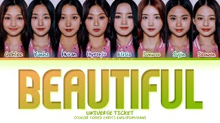 Universe Ticket VOCAL UNIT Beautiful by WANNA ONE Lyrics Color Coded Lyrics [upl. by Aitnauq804]