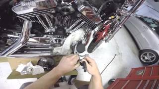 Harley CV Carb Choke Relocation and Jet [upl. by Batruk221]