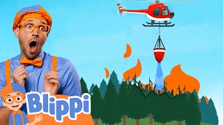 Firefighting Helicopter Song  BLIPPI  Educational Songs For Kids [upl. by Ahsiak571]