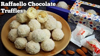 Homemade Raffaello Coconut Almond Balls Recipe Easy Ferrero Rocher Truffles [upl. by Ganley954]