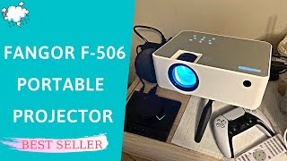 FANGOR F506 Portable Projector Review amp How To Use  1080P HD Projector for iPhone Android Laptop [upl. by Limann314]