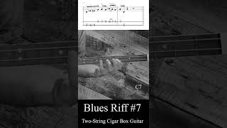 2 String Cigar Box Guitar  Blues Riff 7 bluesguitar cigarboxguitar cigarboxguitarlesson [upl. by Amein]