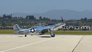 P51 Visit  20 Minutes of Action at Camarillo Airport  Camarillo Airport Plane Spotting 7 [upl. by Ellertnom]