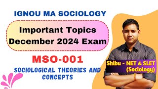 MSO 001  Important Questions  December 2024 Exam  IGNOU MA Sociology [upl. by Atinet287]