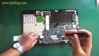 Toshiba Satellite C50 C50B C55 disassembly and Fan Cleaning [upl. by Gitt]