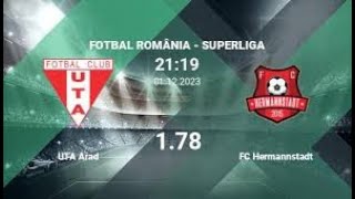 FC UTA Arad vs FC Hermannstadt  Superliga  02122023  COMENTARIU LIVE [upl. by Omocaig502]