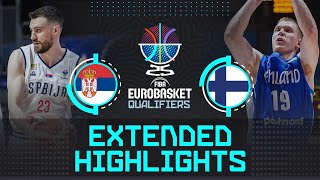 Serbia 🇷🇸 vs Finland 🇫🇮  Extended Highlights  FIBA EuroBasket 2025 Qualifiers [upl. by Naimerej947]