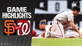 Giants vs Nationals Game Highlights 8824  MLB Highlights [upl. by Ogait839]