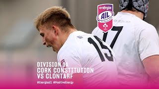 EnergiaAIL Division 1A  Cork Constitution v Clontarf [upl. by Kery]