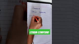 Chemistry Lithium hydroxide shorts shortsvideo ytshortsvideo challenge ytshortsindia youtube [upl. by Klemm]