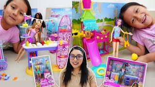 ABRO y JUEGO con JUGUETES ACUÁTICOS de BARBIE🌊⛱️ [upl. by Odella]