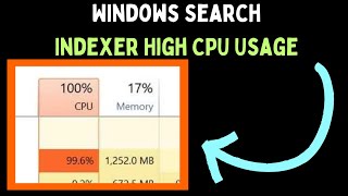 How to Fix Windows Search Indexer High CPU Usage on Windows 11 [upl. by Theone]